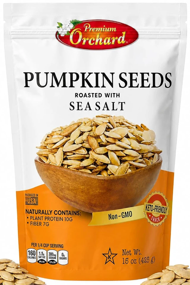 Premium Orchard Sea Salt pumpkin seeds, 15 oz